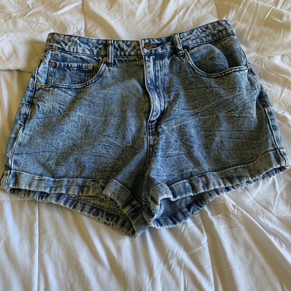 Acid Wash Jean Shorts